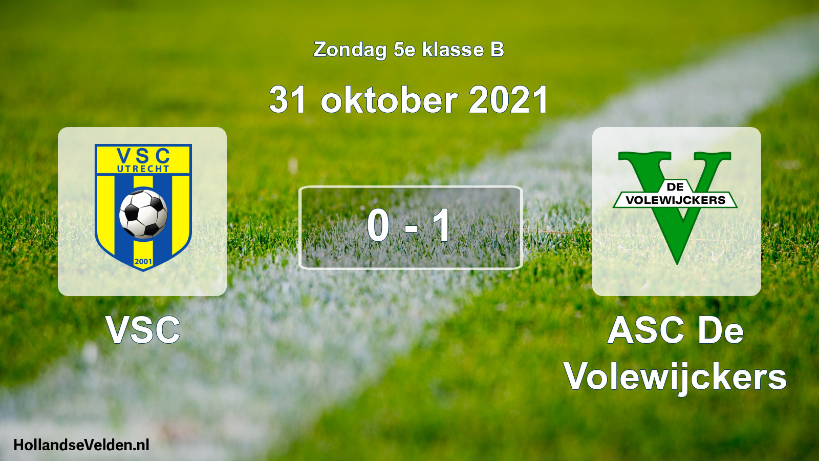 Total number of matches played: VSC - ASC De Volewijckers 0 - 1 (31 October 2021)