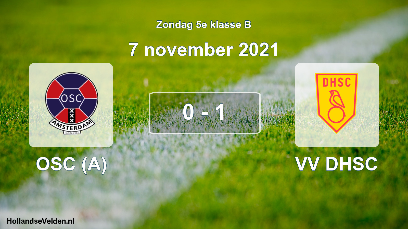 Total number of matches played: OSC (A) - VV DHSC 0 - 1 (7 November 2021)