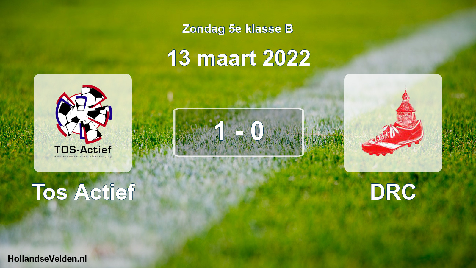 Total number of matches played: Tos Actief - DRC 1 - 0 (13 March 2022)