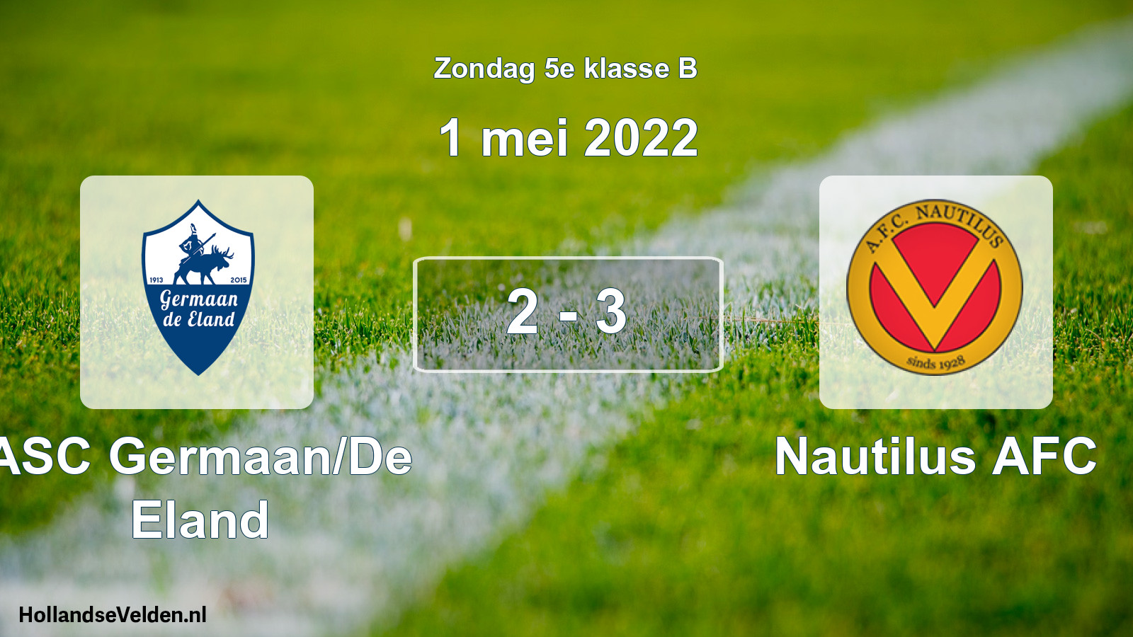Total number of matches played: ASC Germaan/De Eland - Nautilus AFC 2 - 3 (1 May 2022)