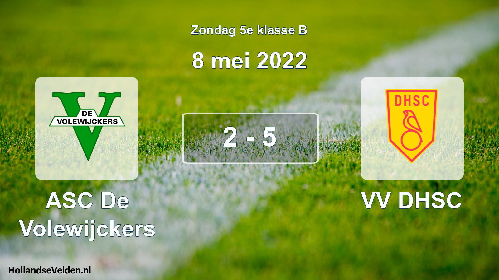 Total number of matches played: ASC De Volewijckers - VV DHSC 2 - 5 (8 May 2022)