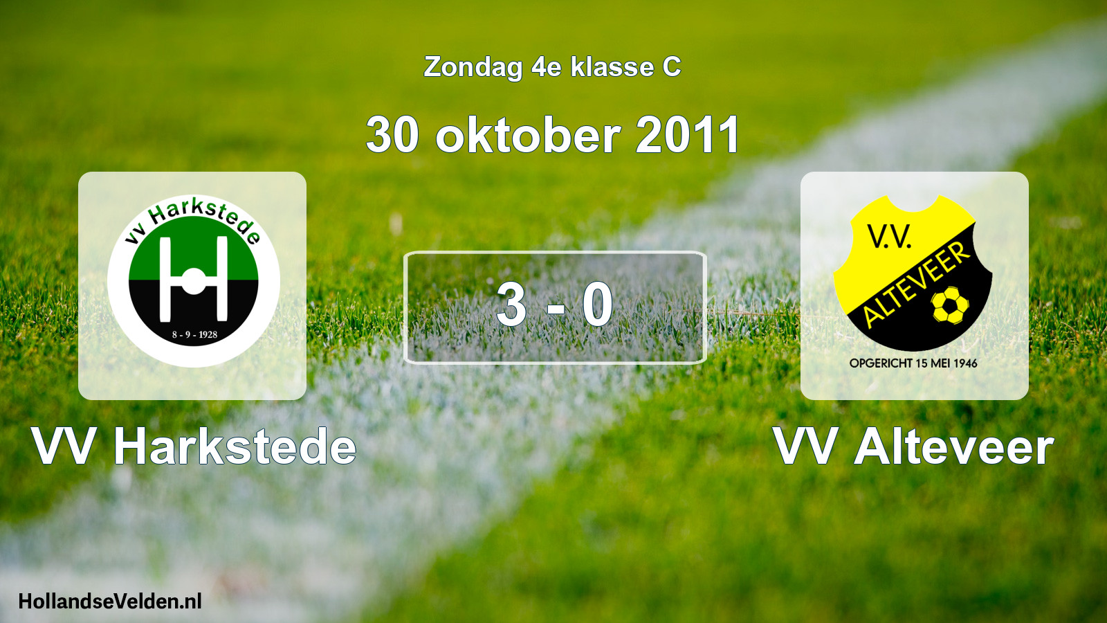 Total number of matches played: VV Harkstede - VV Alteveer 3 - 0 (30 October 2011)