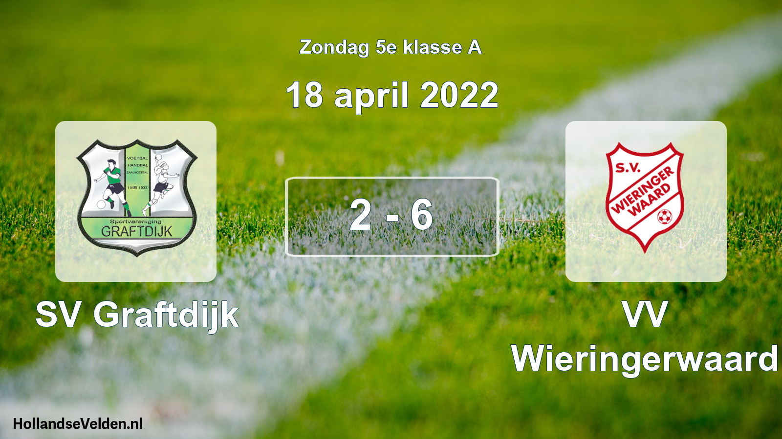 Total number of matches played: SV Graftdijk - VV Wieringerwaard 2 - 6 (18 April 2022)