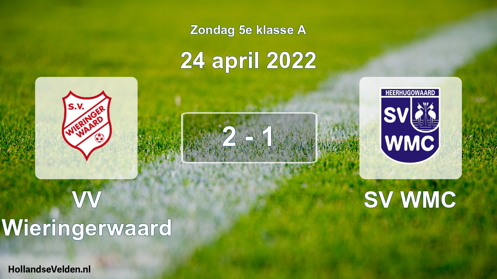 Total number of matches played: VV Wieringerwaard - SV WMC 2 - 1 (24 April 2022)