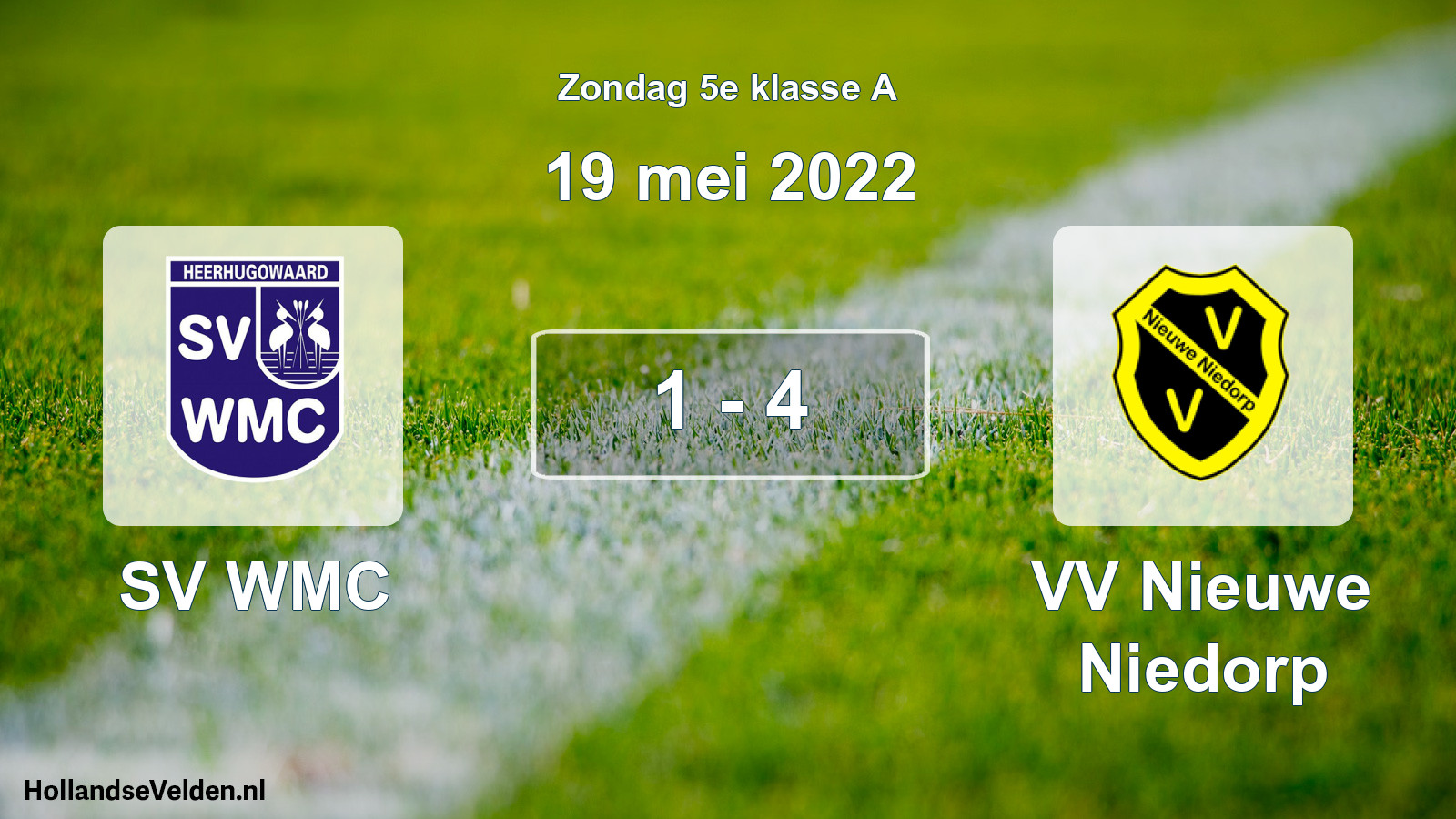 Total number of matches played: SV WMC - VV Nieuwe Niedorp 1 - 4 (19 May 2022)