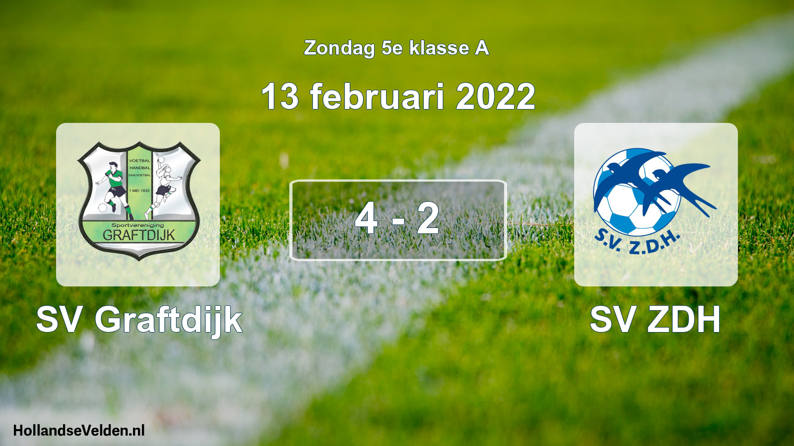 Total number of matches played: SV Graftdijk - SV ZDH 4 - 2 (13 February 2022)