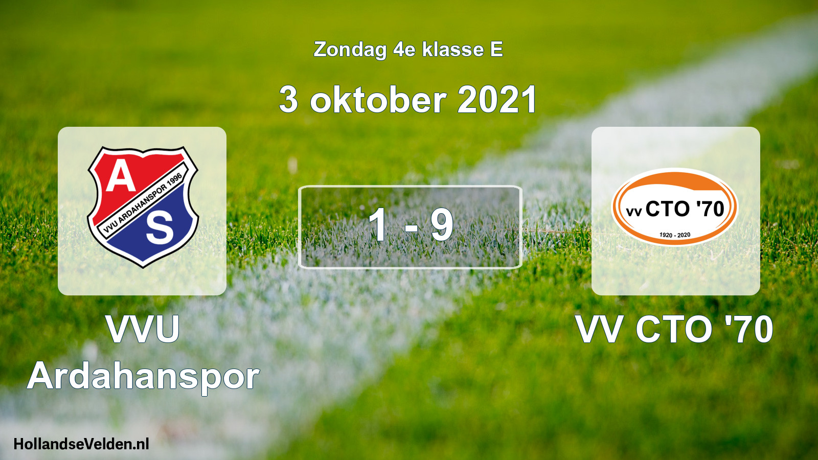 Total number of matches played: VVU Ardahanspor - VV CTO '70 1 - 9 (3 October 2021)