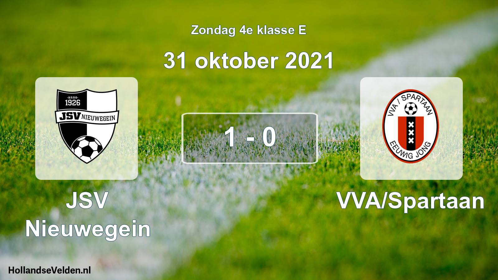 Total number of matches played: JSV Nieuwegein - VVA/Spartaan 1 - 0 (31 October 2021)