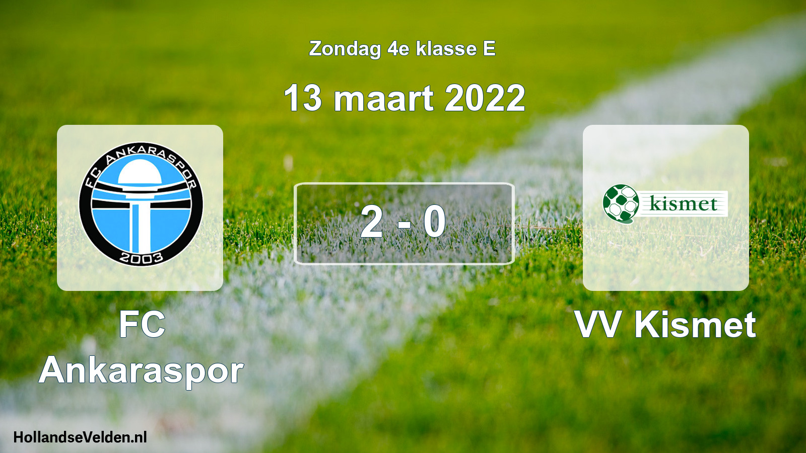 Total number of matches played: FC Ankaraspor - VV Kismet 2 - 0 (13 March 2022)