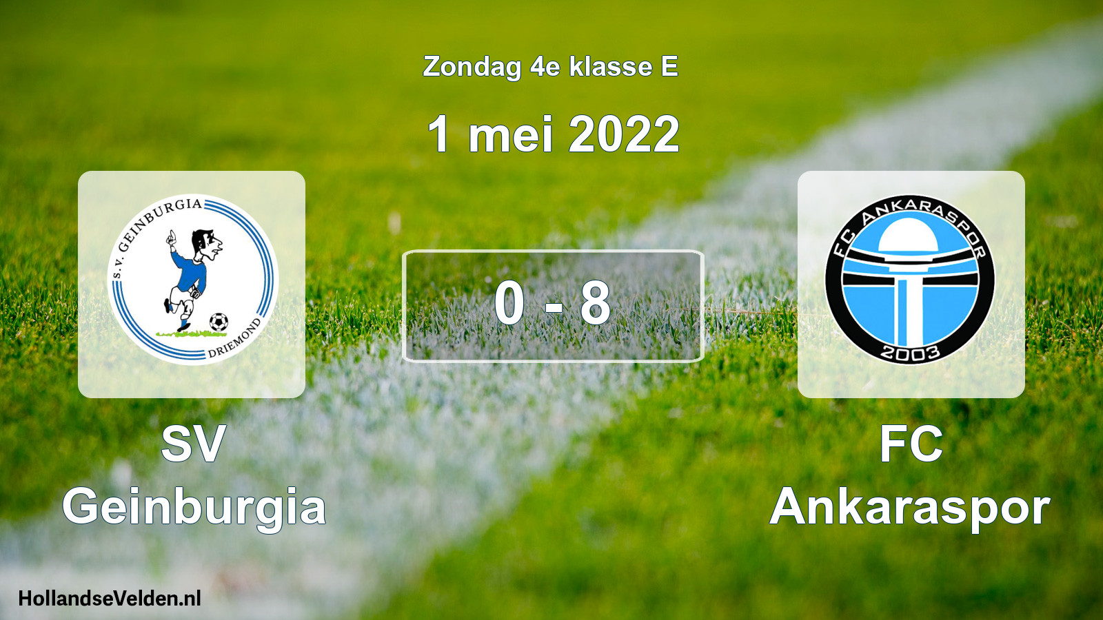 Total number of matches played: SV Geinburgia - FC Ankaraspor 0 - 8 (1 May 2022)