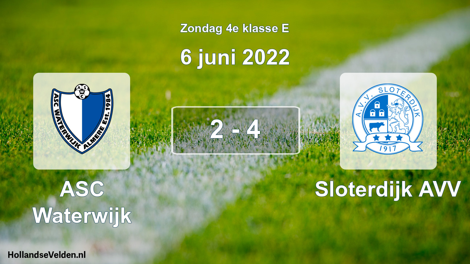 Total number of matches played: ASC Waterwijk - Sloterdijk AVV 2 - 4 (6 June 2022)