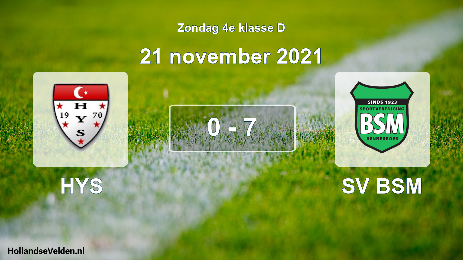 Total number of matches played: HYS - SV BSM 0 - 7 (21 November 2021)