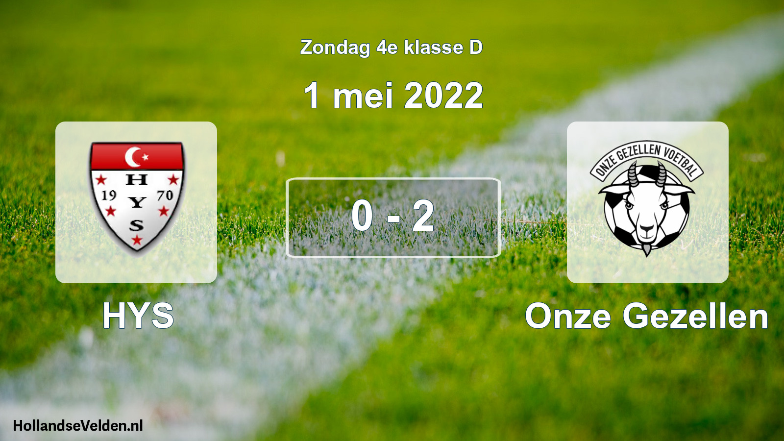 Total number of matches played: HYS - Onze Gezellen 0 - 2 (1 May 2022)