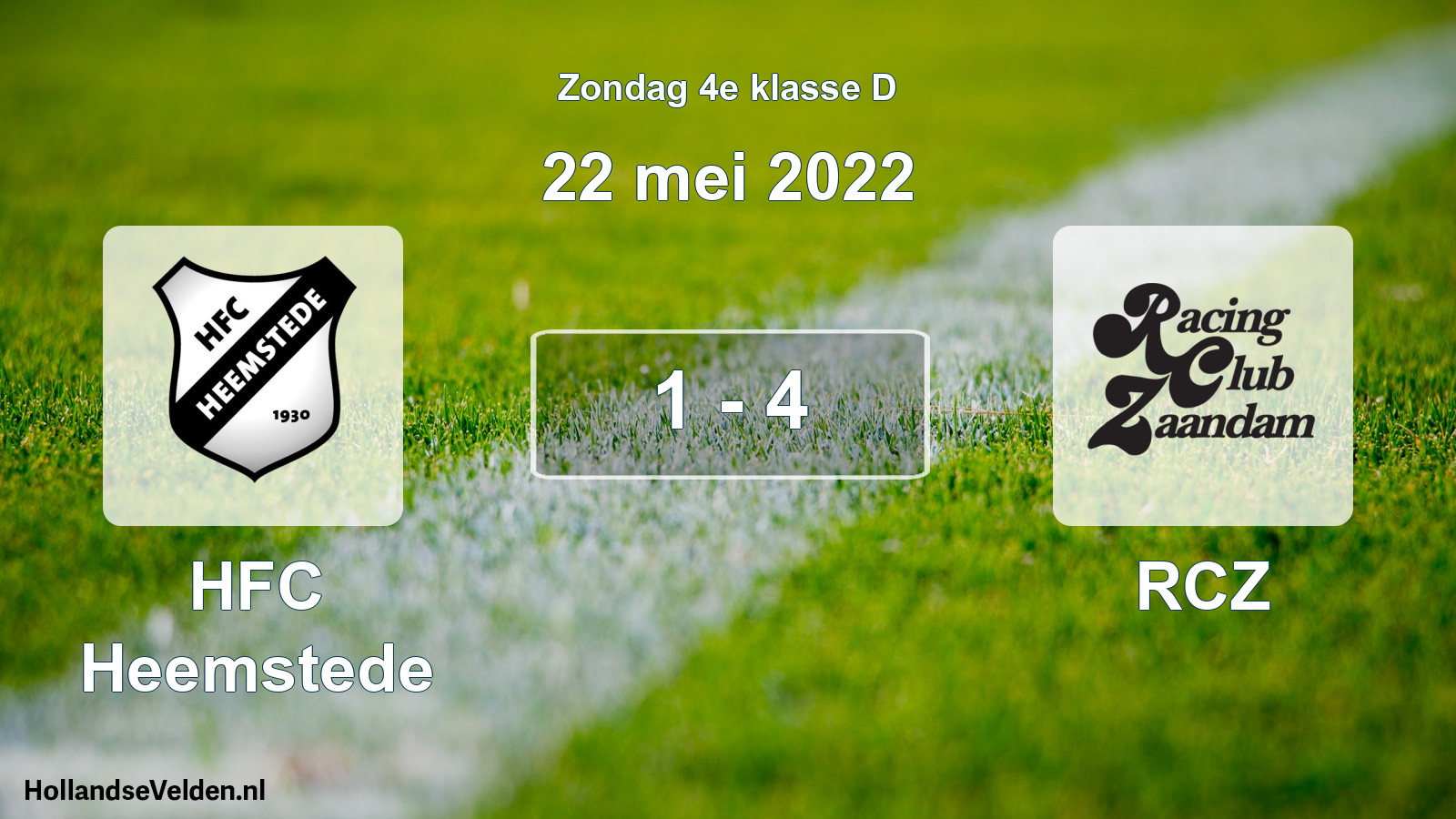 Total number of matches played: HFC Heemstede - RCZ 1 - 4 (22 May 2022)