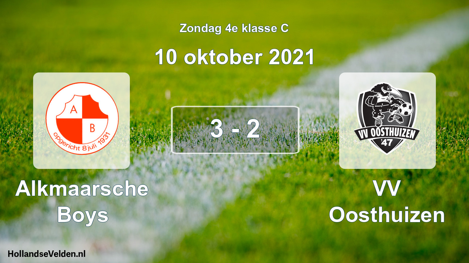 Total number of matches played: Alkmaarsche Boys - VV Oosthuizen 3 - 2 (10 October 2021)