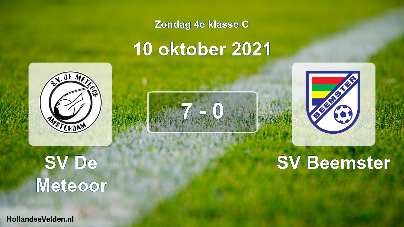 Total number of matches played: SV De Meteoor - SV Beemster 7 - 0 (10 October 2021)