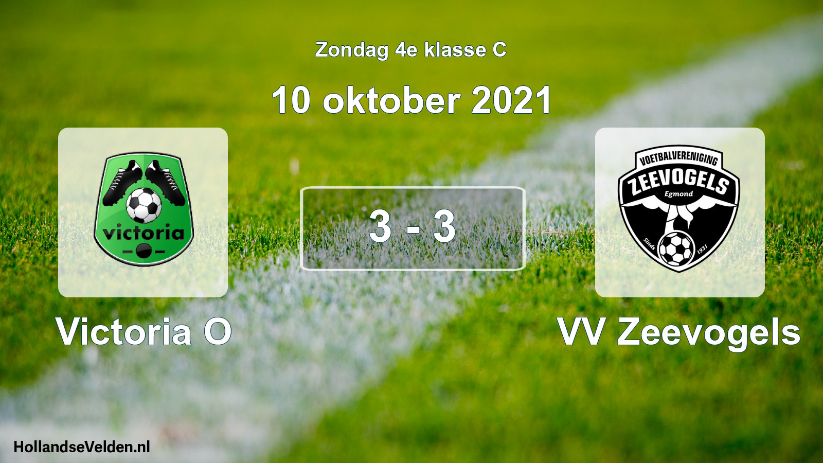 Total number of matches played: Victoria O - VV Zeevogels 3 - 3 (10 October 2021)