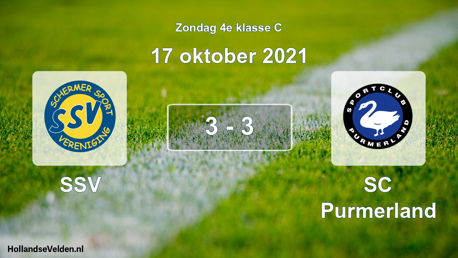 Total number of matches played: SSV - SC Purmerland 3 - 3 (17 October 2021)