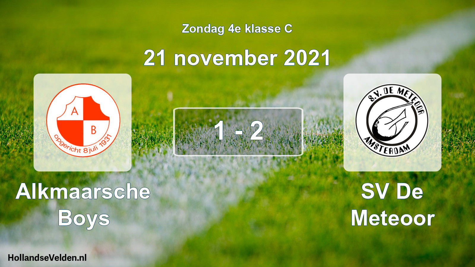Total number of matches played: Alkmaarsche Boys - SV De Meteoor 1 - 2 (21 November 2021)