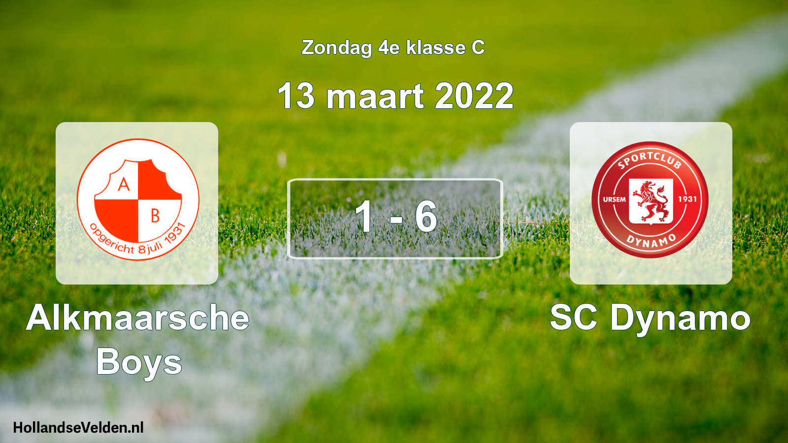 Total number of matches played: Alkmaarsche Boys - SC Dynamo 1 - 6 (13 March 2022)