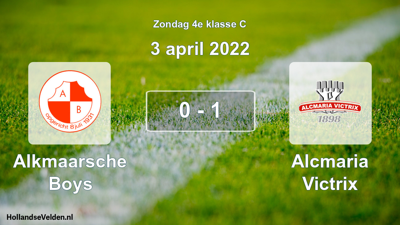 Total number of matches played: Alkmaarsche Boys - Alcmaria Victrix 0 - 1 (3 April 2022)