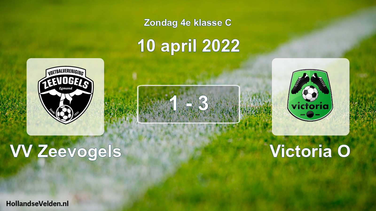 Total number of matches played: VV Zeevogels - Victoria O 1 - 3 (10 April 2022)
