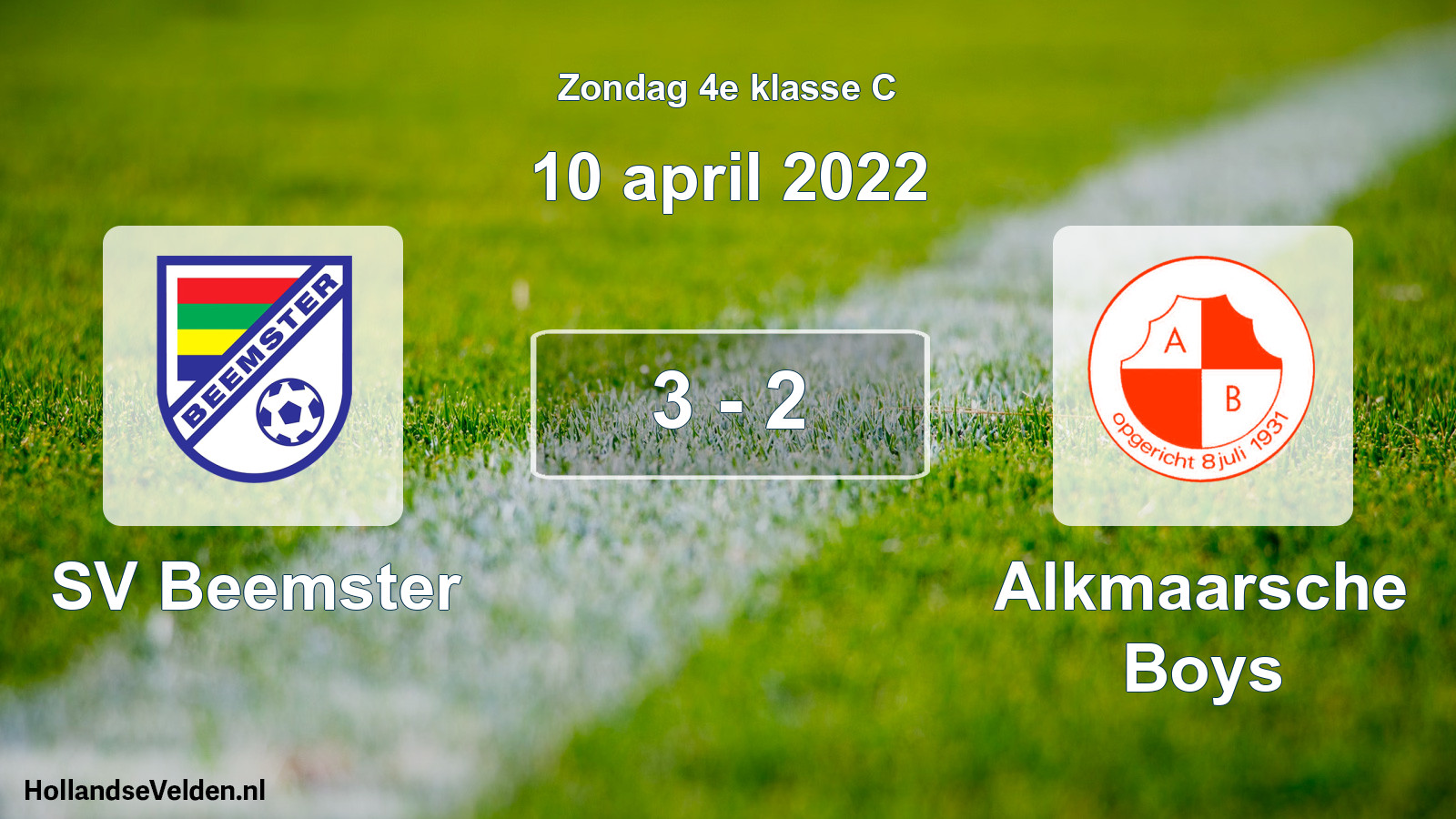 Total number of matches played: SV Beemster - Alkmaarsche Boys 3 - 2 (10 April 2022)