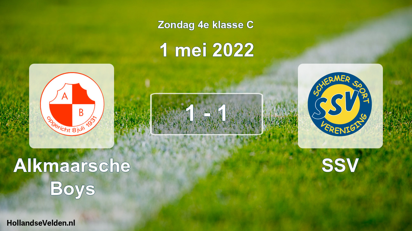 Total number of matches played: Alkmaarsche Boys - SSV 1 - 1 (1 May 2022)