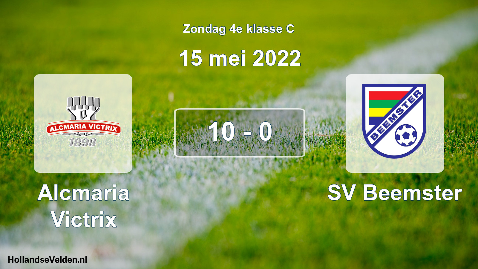 Total number of matches played: Alcmaria Victrix - SV Beemster 10 - 0 (15 May 2022)