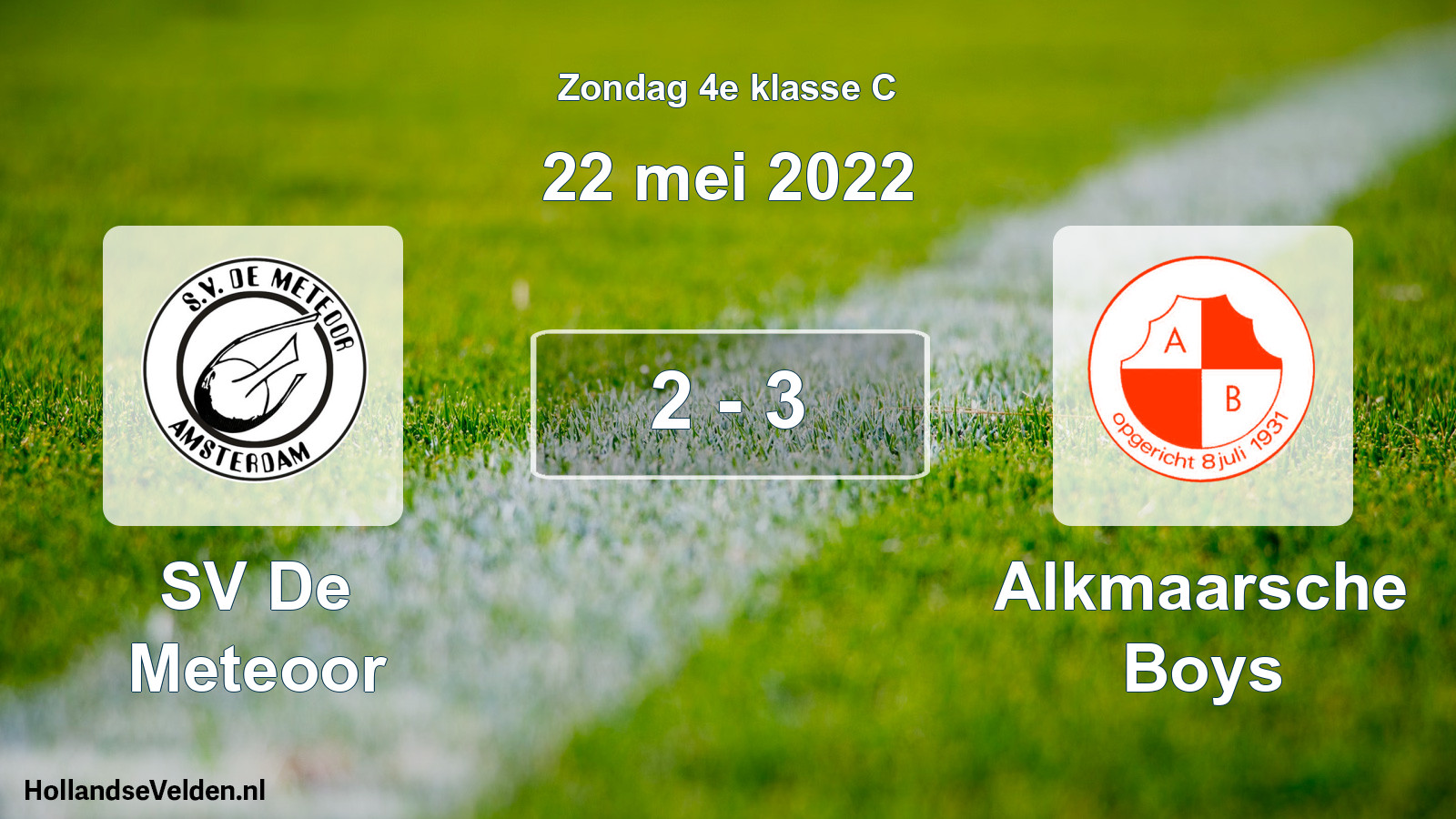 Total number of matches played: SV De Meteoor - Alkmaarsche Boys 2 - 3 (22 May 2022)