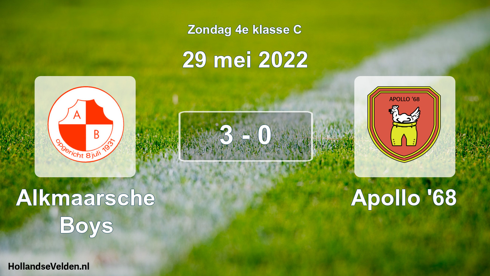 Total number of matches played: Alkmaarsche Boys - Apollo '68 3 - 0 (29 May 2022)