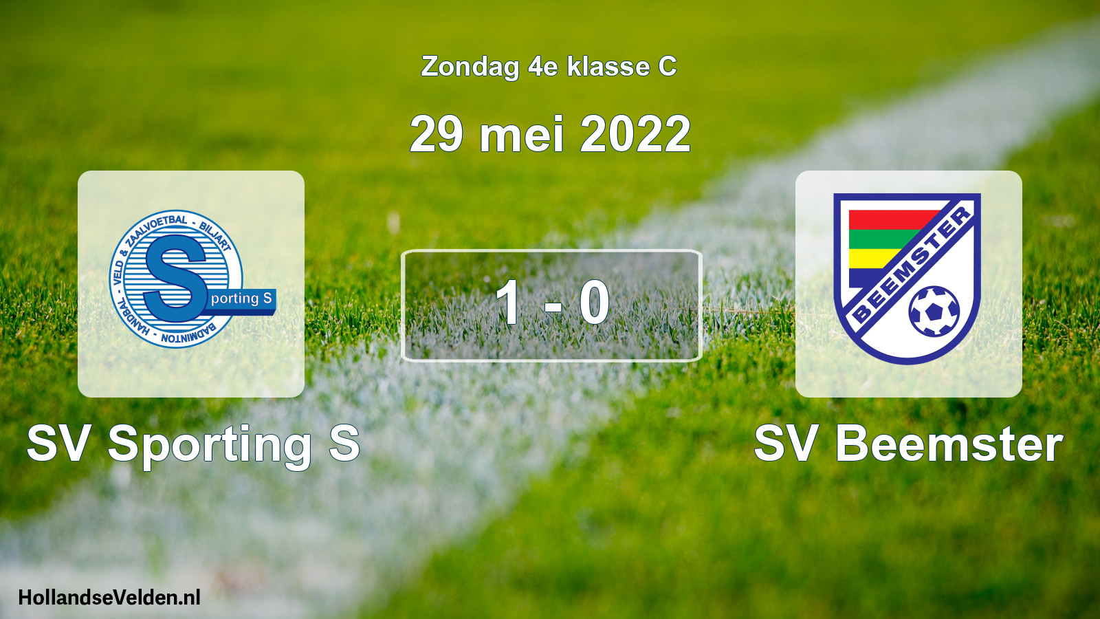 Total number of matches played: SV Sporting S - SV Beemster 1 - 0 (29 May 2022)