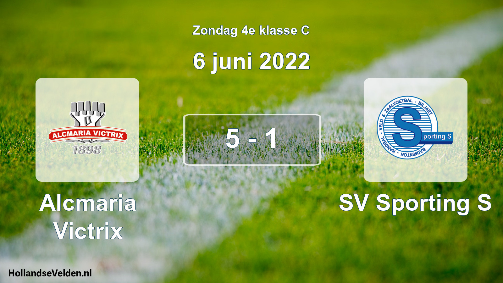 Total number of matches played: Alcmaria Victrix - SV Sporting S 5 - 1 (6 June 2022)