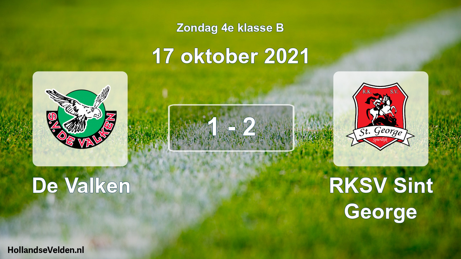 Total number of matches played: De Valken - RKSV Sint George 1 - 2 (17 October 2021)