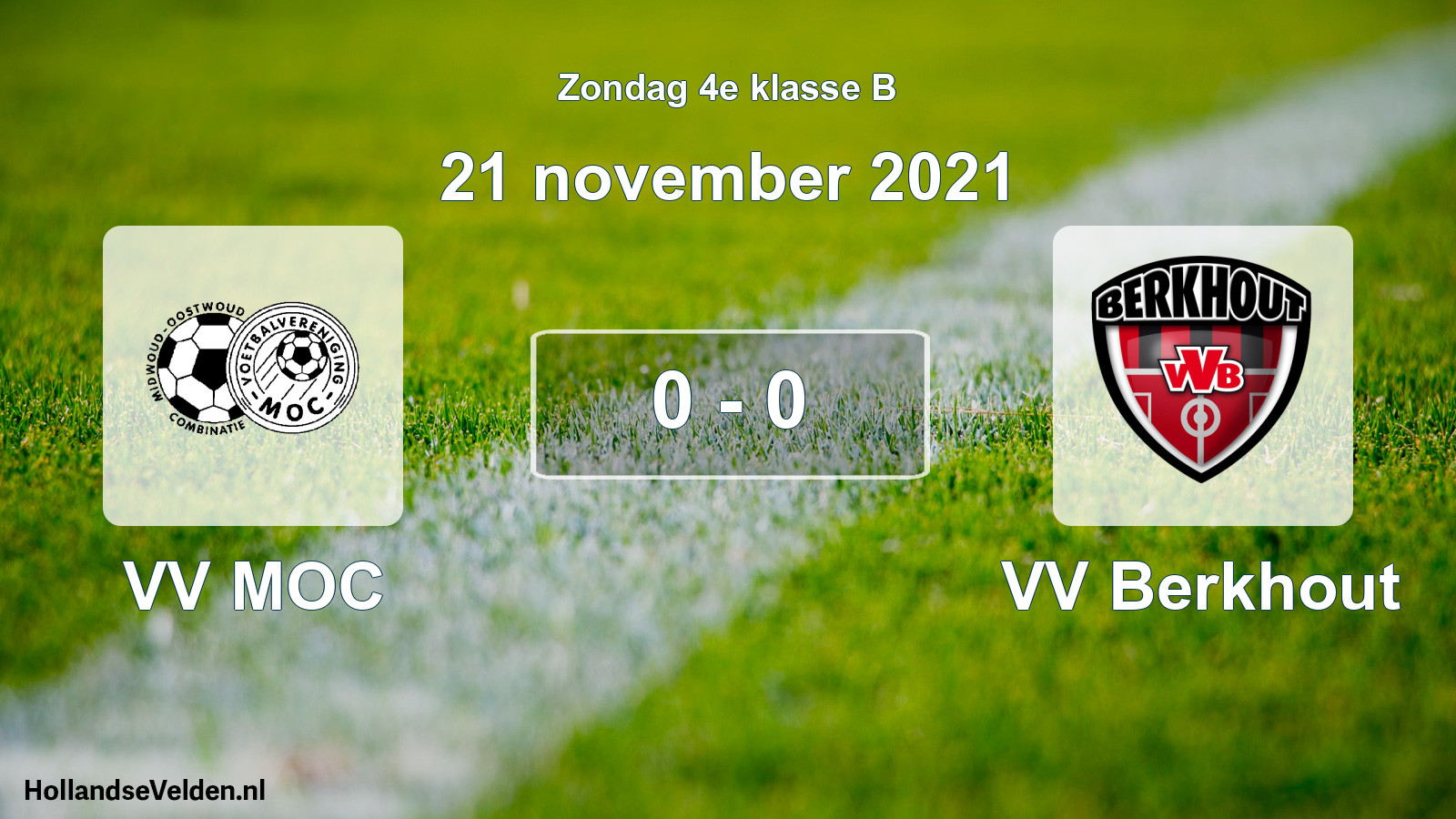 Total number of matches played: VV MOC - VV Berkhout 0 - 0 (21 November 2021)