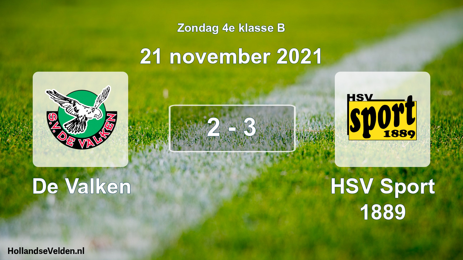 Total number of matches played: De Valken - HSV Sport 1889 2 - 3 (21 November 2021)