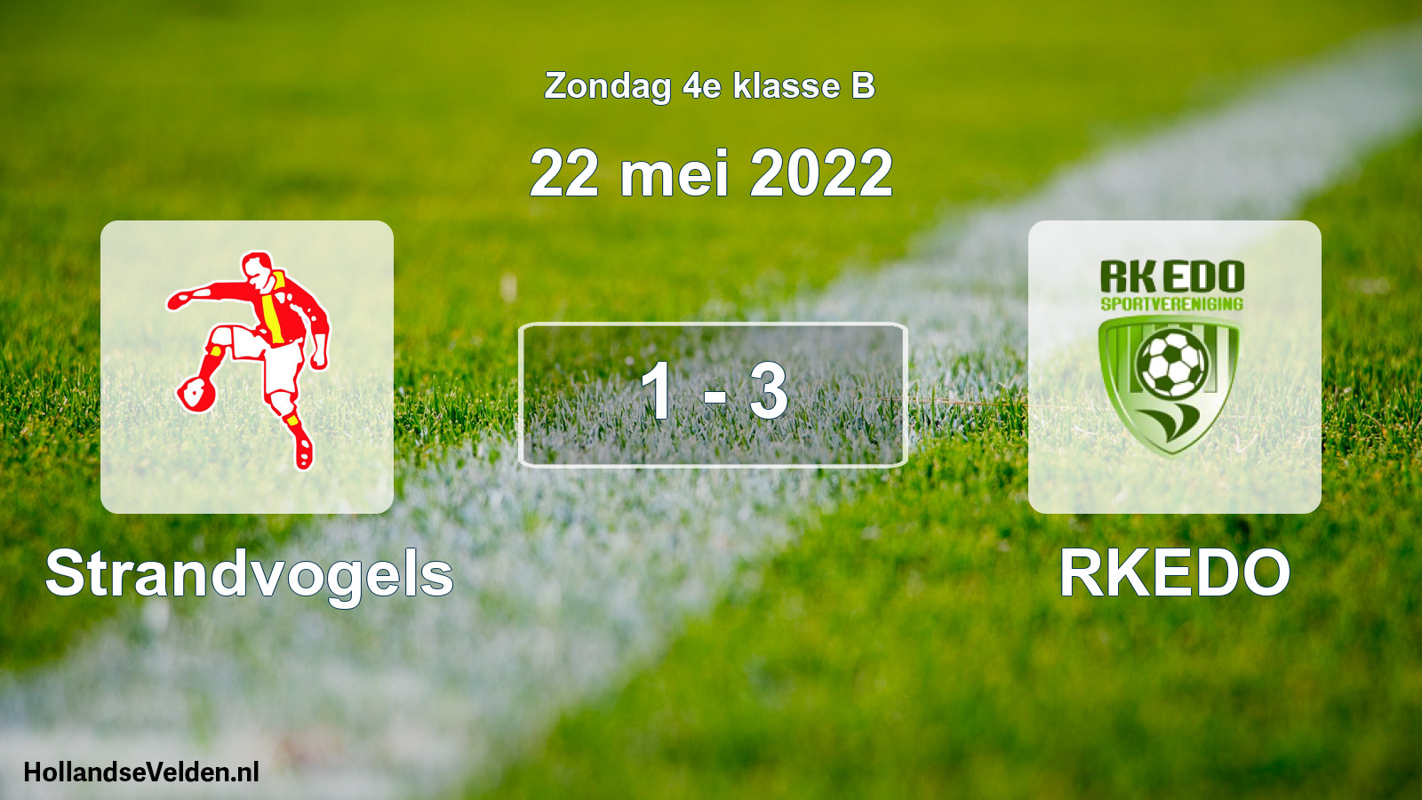Total number of matches played: Strandvogels - RKEDO 1 - 3 (22 May 2022)