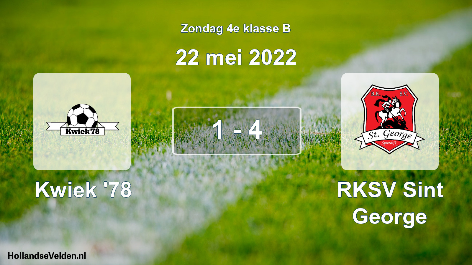 Total number of matches played: Kwiek '78 - RKSV Sint George 1 - 4 (22 May 2022)