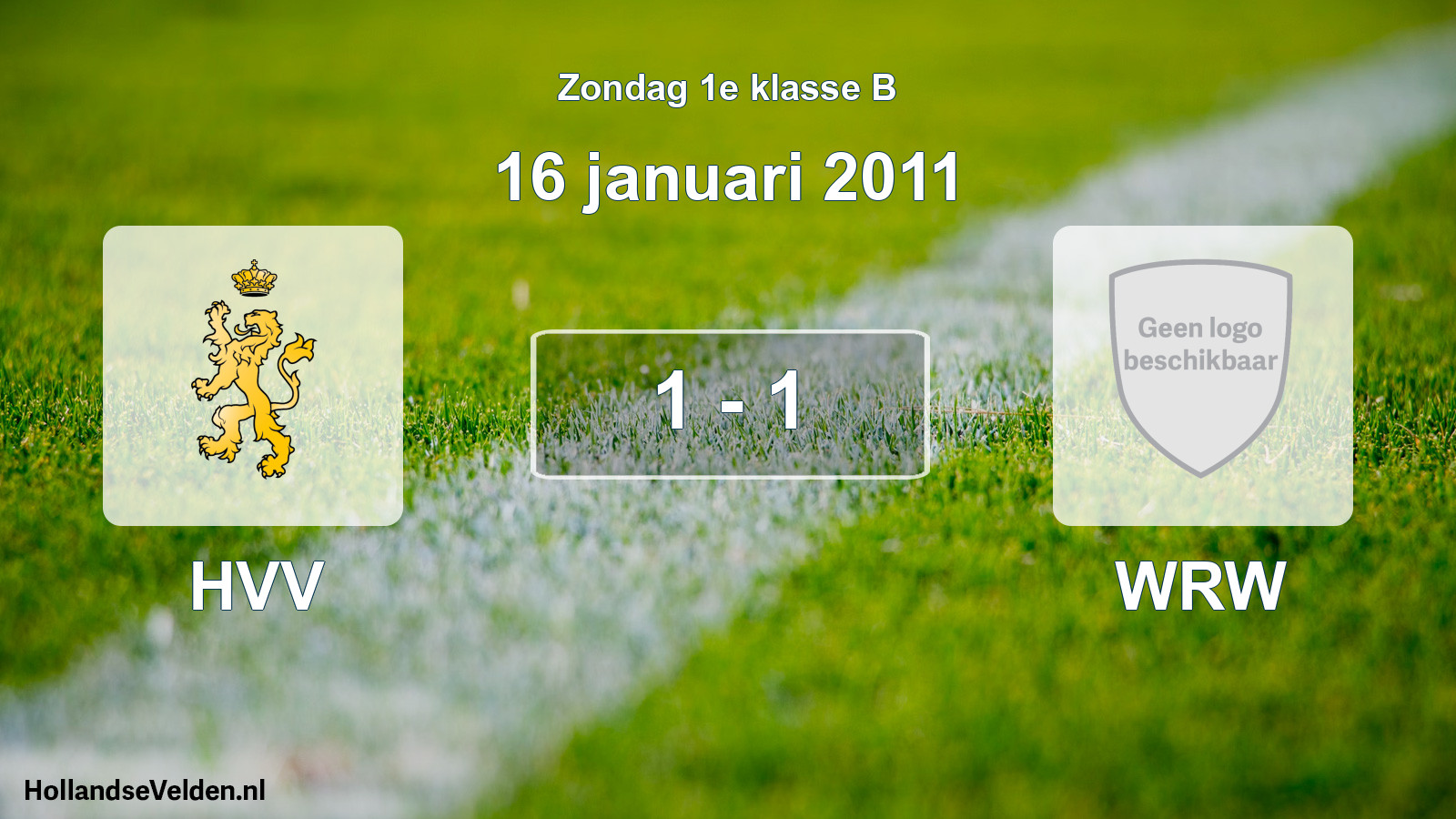 Total number of matches played: HVV - WRW 1 - 1 (16 January 2011)