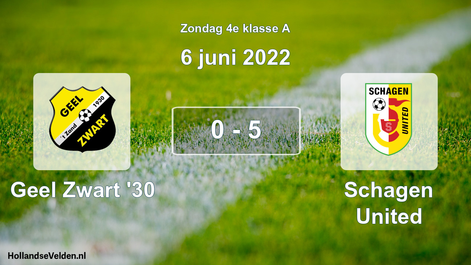 Total number of matches played: Geel Zwart '30 - Schagen United 0 - 5 (6 June 2022)