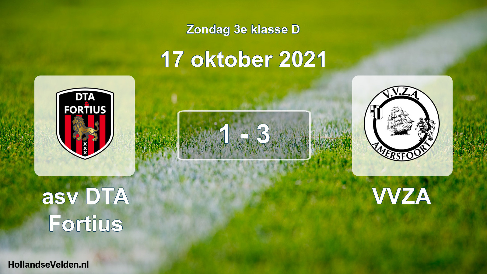 Total number of matches played: asv DTA Fortius - VVZA 1 - 3 (17 October 2021)