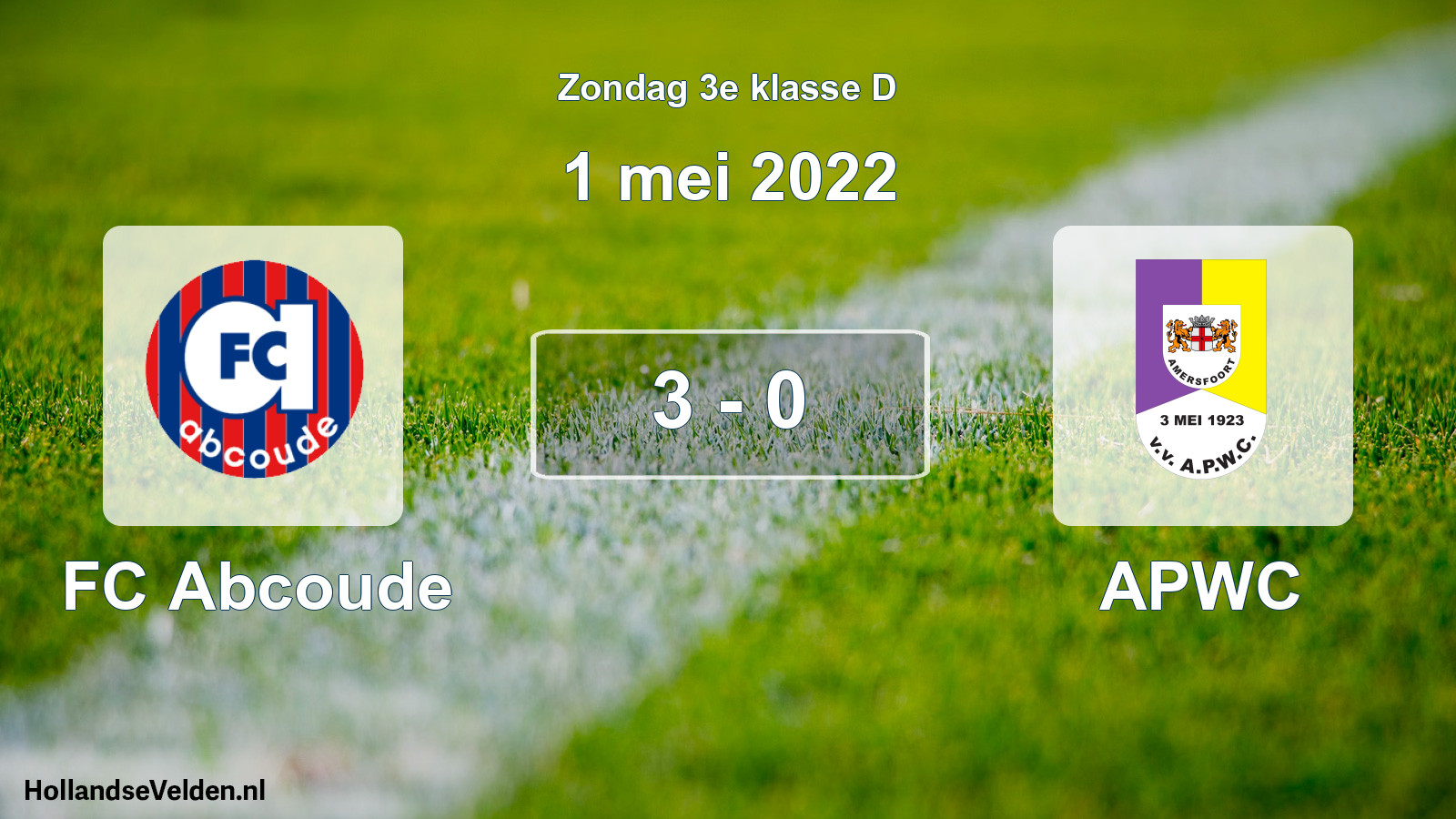Total number of matches played: FC Abcoude - APWC 3 - 0 (1 May 2022)
