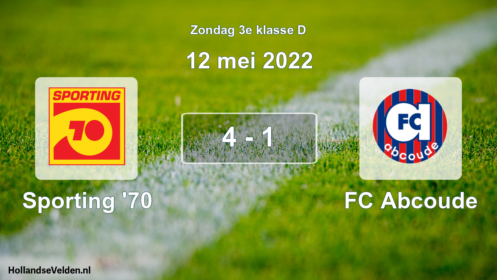 Total number of matches played: Sporting '70 - FC Abcoude 4 - 1 (12 May 2022)