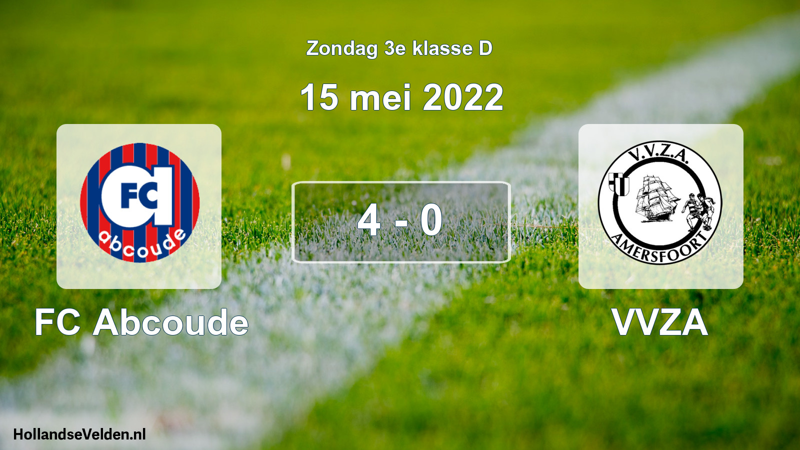 Total number of matches played: FC Abcoude - VVZA 4 - 0 (15 May 2022)