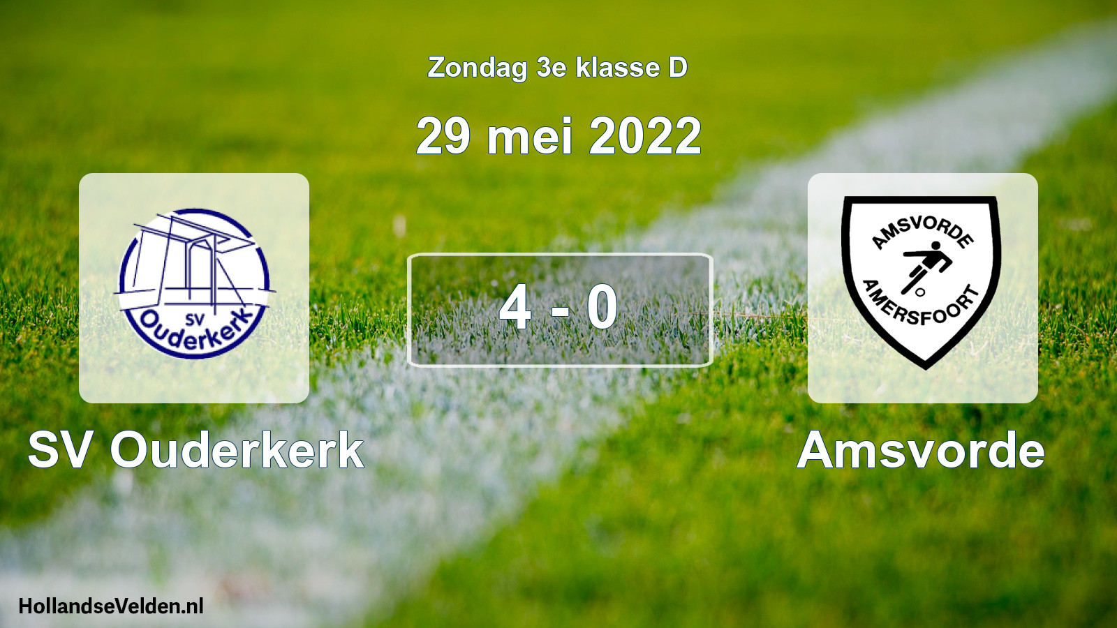 Total number of matches played: SV Ouderkerk - Amsvorde 4 - 0 (29 May 2022)