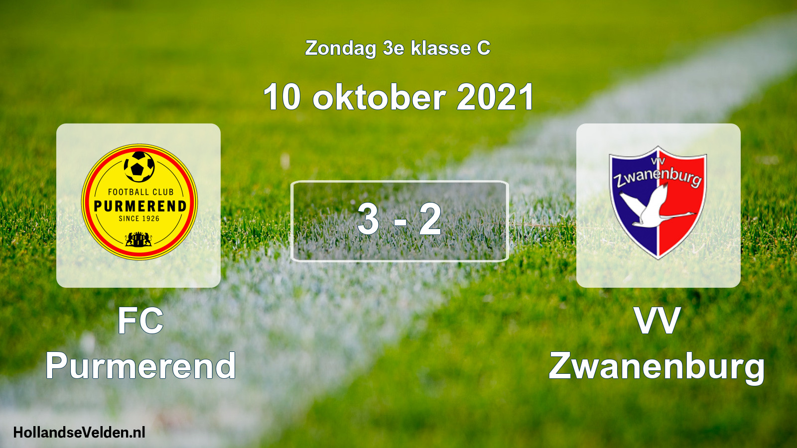 Total number of matches played: FC Purmerend - VV Zwanenburg 3 - 2 (10 October 2021)