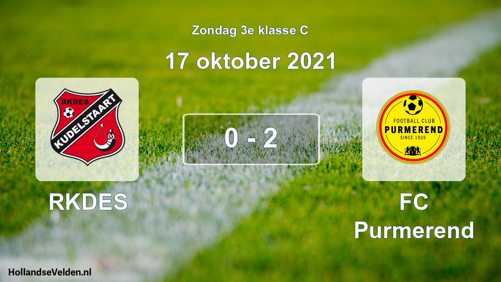 Total number of matches played: RKDES - FC Purmerend 0 - 2 (17 October 2021)