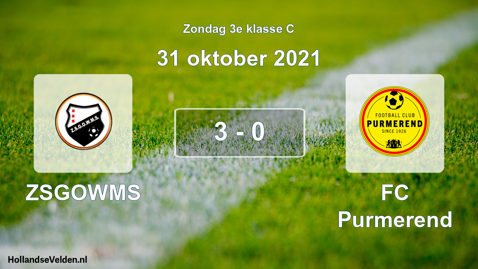 Total number of matches played: ZSGOWMS - FC Purmerend 3 - 0 (31 October 2021)