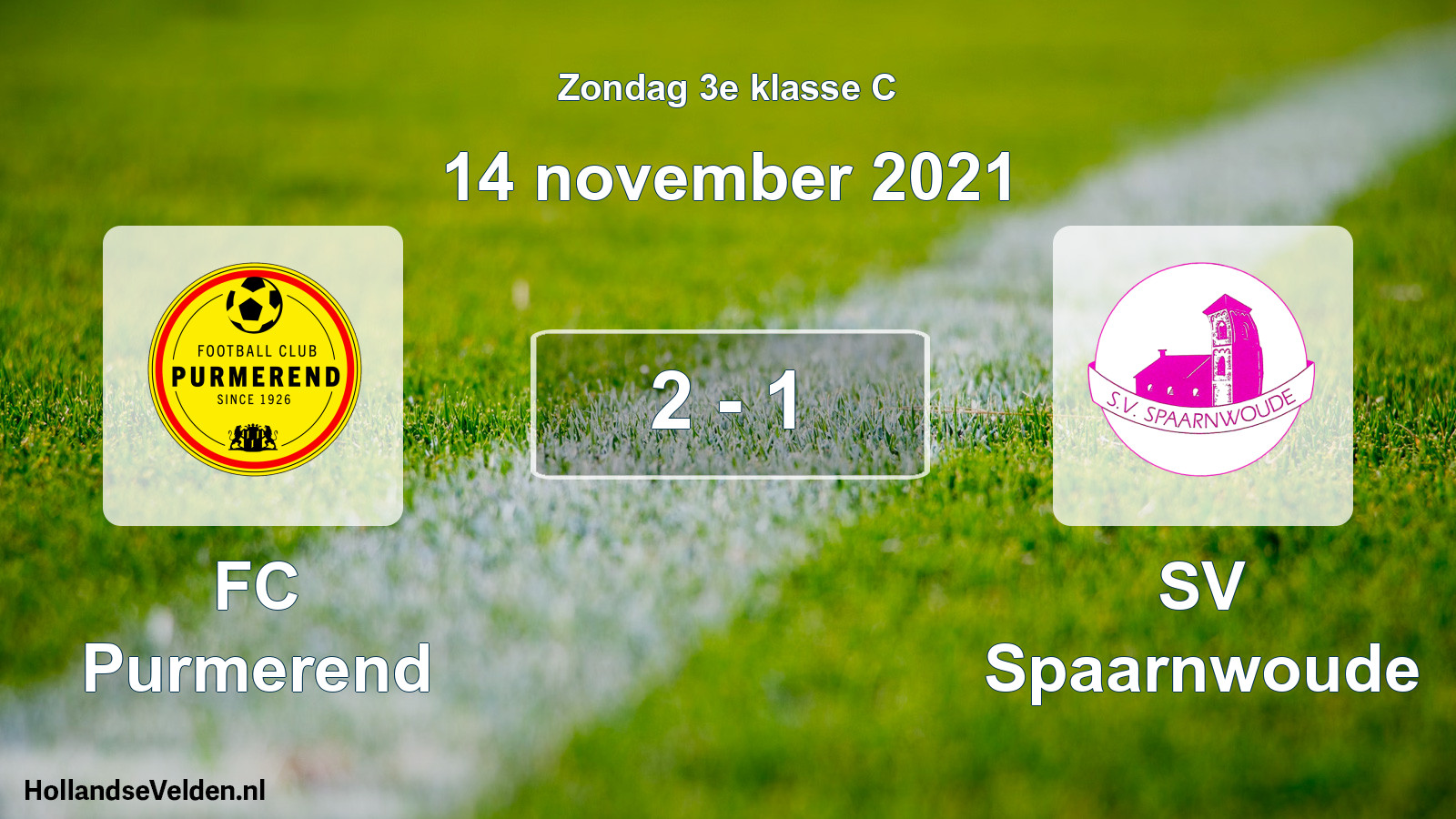 Total number of matches played: FC Purmerend - SV Spaarnwoude 2 - 1 (14 November 2021)