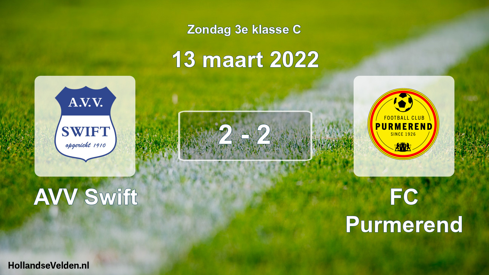 Total number of matches played: AVV Swift - FC Purmerend 2 - 2 (13 March 2022)